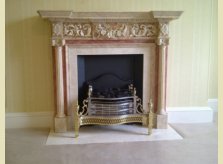 Carved, hand painted Heyford mantelpiece with marble effect finish